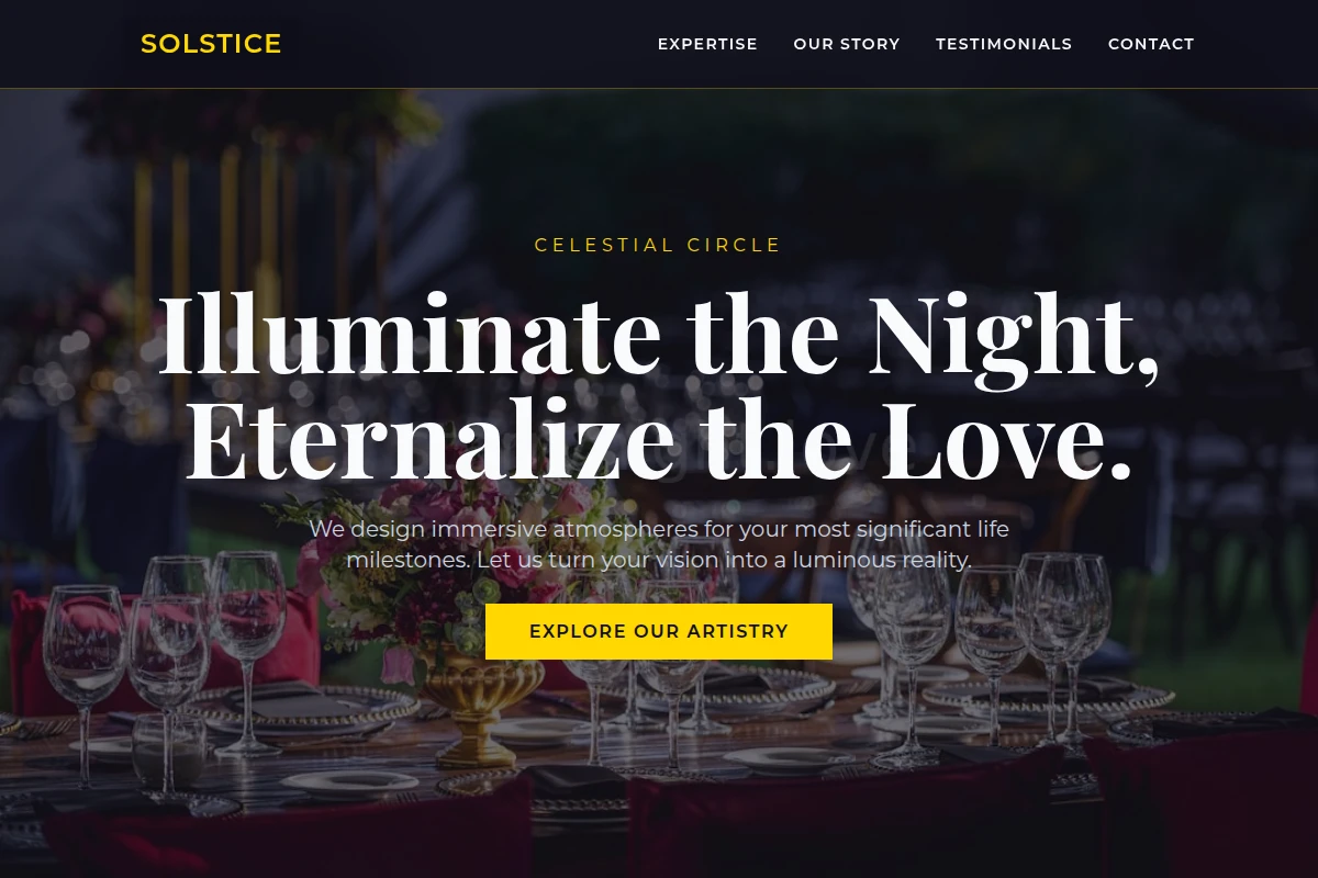 Solstice Event Decor